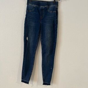 spanx Distressed Ankle Skinny Jeans Medium‎ Wash size S